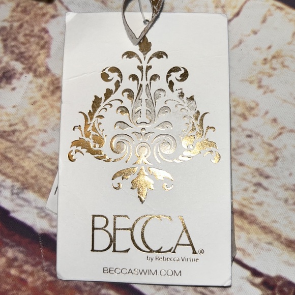 NWT Becca by Rebecca Virtue Tallulah Clare Plunge One Piece Swimsuit - Picture 8 of 9